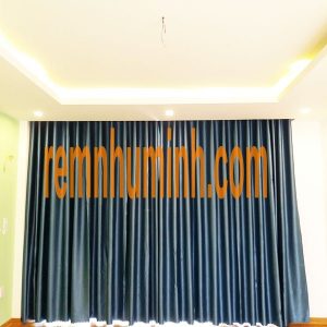 Rèm vải giá rẻ tại Đà Nẵng - màu xanh mã HT-D9
