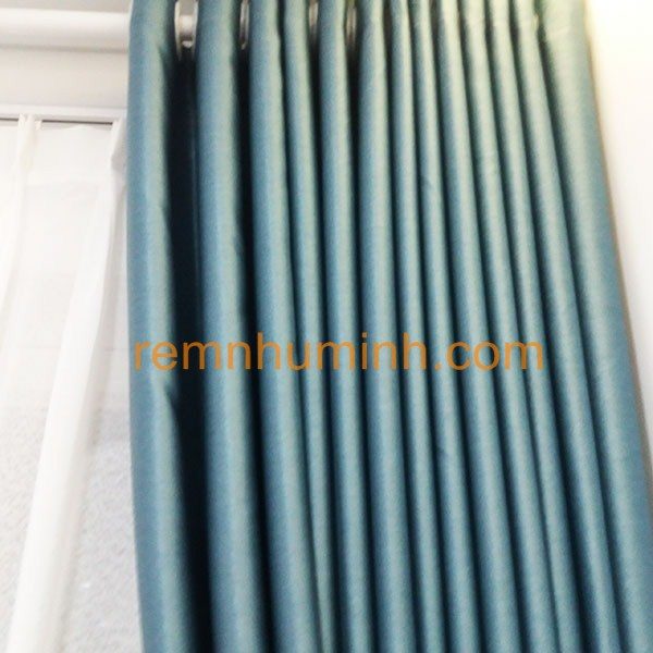 Rèm vải giá rẻ tại Cẩm lệ Đà nẵng - Rèm vải màu xanh lơ
