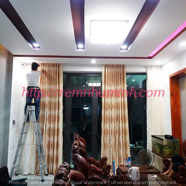Rèm cửa Đà nẵng - Rèm vải hoa văn sọc tại Đà nẵng