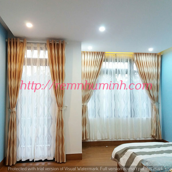 Rèm cửa Đà nẵng - Rèm vải hoa văn sọc tại Đà nẵng