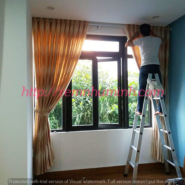 Rèm cửa Đà nẵng - Rèm vải hoa văn sọc tại Đà nẵng