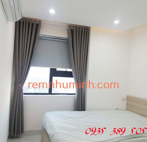 Rèm vải chống nắng tại Đà Nẵng - Rèm vải màu ghi
