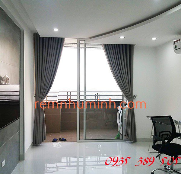 Rèm vải chống nắng tại Đà Nẵng - Rèm vải màu ghi