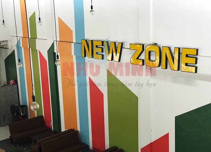 Công trình rèm trúc cật lắp tại quán cà phê New Zone