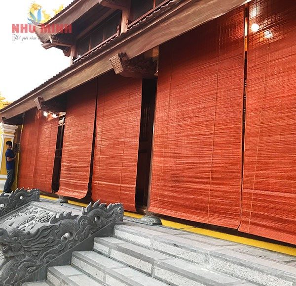 Rèm trúc đẹp tại Đà Nẵng - Trúc màu da bò (nâu gạch)