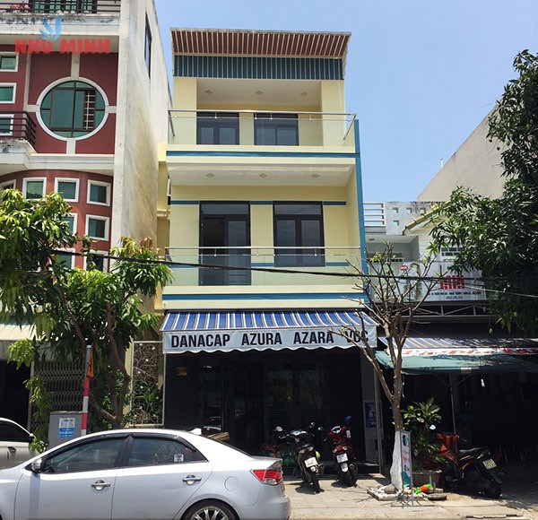 Rèm cuốn chống nắng tại Đà Nẵng - Rèm cuốn văn phòng màu xanh mã 009