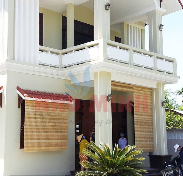 Mành trúc che nắng tại Đà Nẵng - Manh trúc màu tự nhiên cạo tinh nan 1cm.