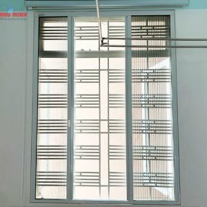 Cửa lưới chống muỗi hệ cửa sổ khung nhôm màu trắng