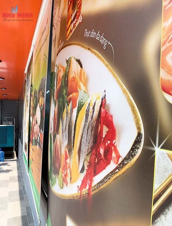 Rèm cuốn in quảng cáo giá rẻ tại Đà Nẵng - Mẫu rèm cuốn in rất nét theo yêu cầu của khách.
