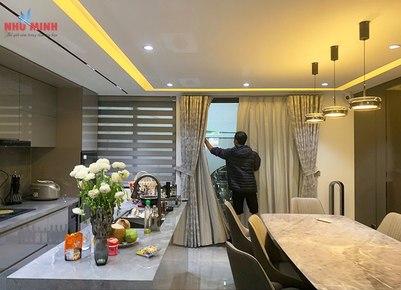 Như Minh thi công rèm vải 2 lớp tự động tại khu EURO 1