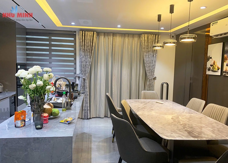 Như Minh thi công rèm vải 2 lớp tự động tại khu EURO 1