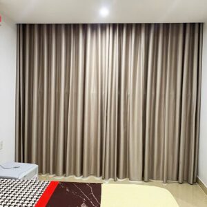 Rèm vải căn hộ giá rẻ tại Đà Nẵng - Mẫu rèm vải 1 lớp màu kem mã MN21-40