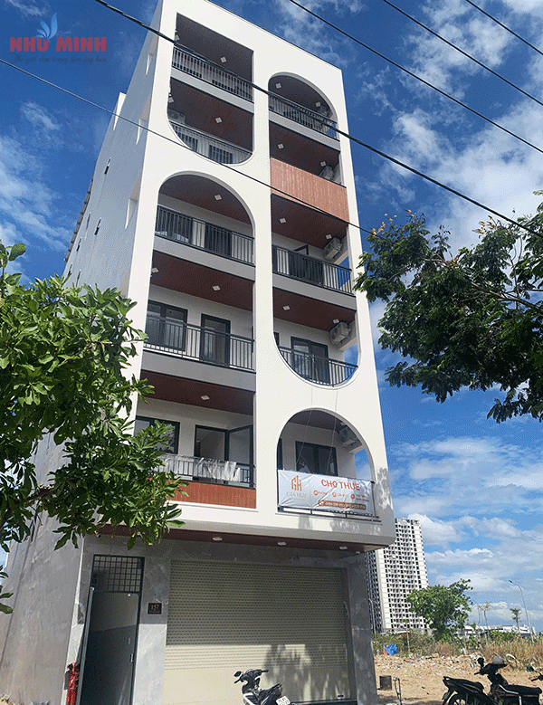 Như Minh thi công rèm tại tòa nhà căn hộ cho thuê 6 tầng ở FPT