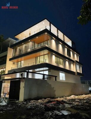 Như Minh thi công rèm tự động cao cấp tại biệt thự đẹp Nguyễn Tất Thành