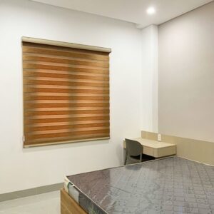 Rèm cầu vồng lắp cửa sổ tại Đà nẵng - Mẫu màu nâu mã PU783