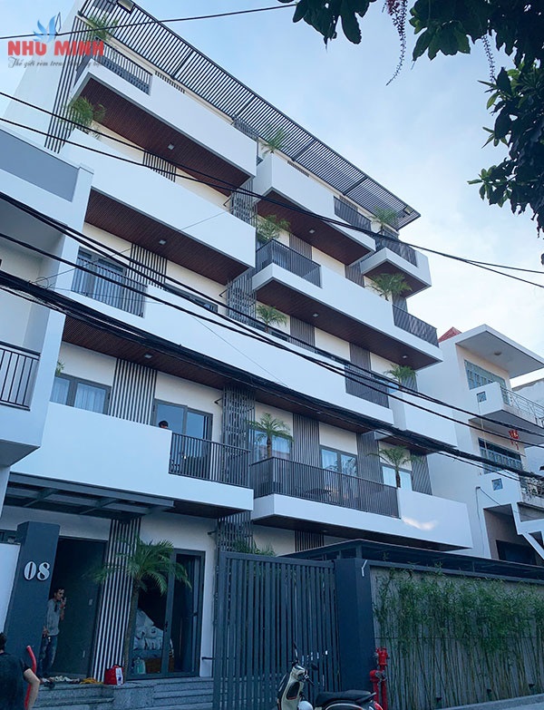 Rèm vải 2 lớp màu ghi đậm sang trọng tại Đà Nẵng - vải cản sáng mã NM18-17