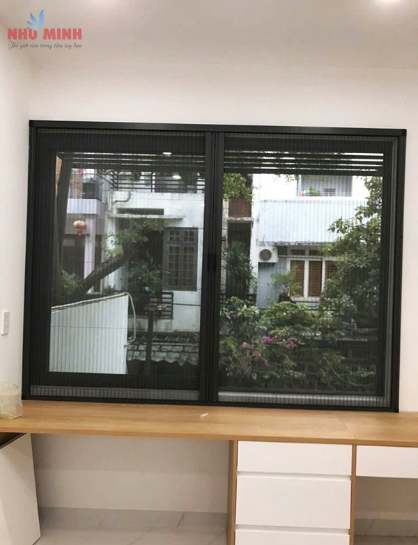 Cửa lưới chống muỗi giá rẻ tại Đà Nẵng - Mẫu cửa lưới khung nhôm màu ghi