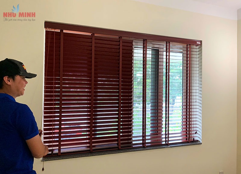 Rèm gỗ màu xoan đào tại Đà Nẵng - Mẫu rèm gỗ đẹp mã NM15